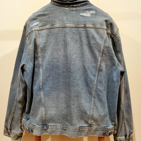 Distressed Jean Jacket Old Navy XXL - Picture 5 of 8